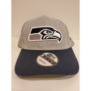 New Era 9Fifty NFL Seattle Seahawks Gray Navy Adjustable Cap Mens Hat